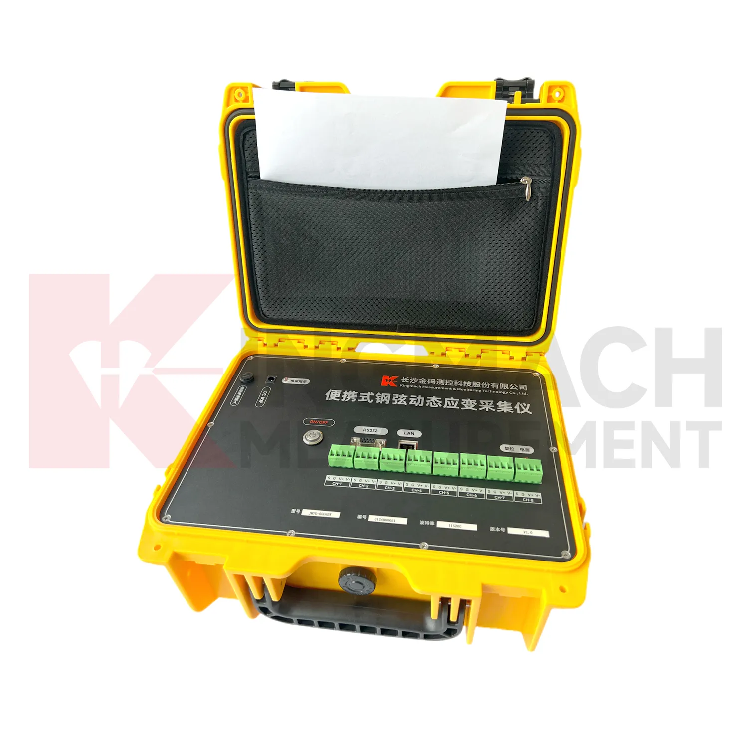 Przenośny odczyt dynamicznego odkształcenia drutu wibracyjnego JMYD-6008BX